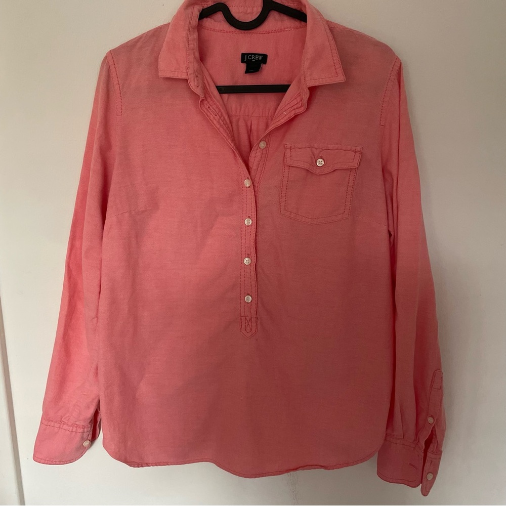 J.Crew Pink Button-Up Shirt